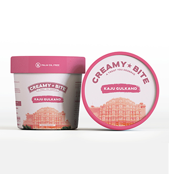 Kaju Gulkand Ice Cream Tub